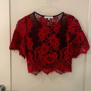Alexis Red Lace top
